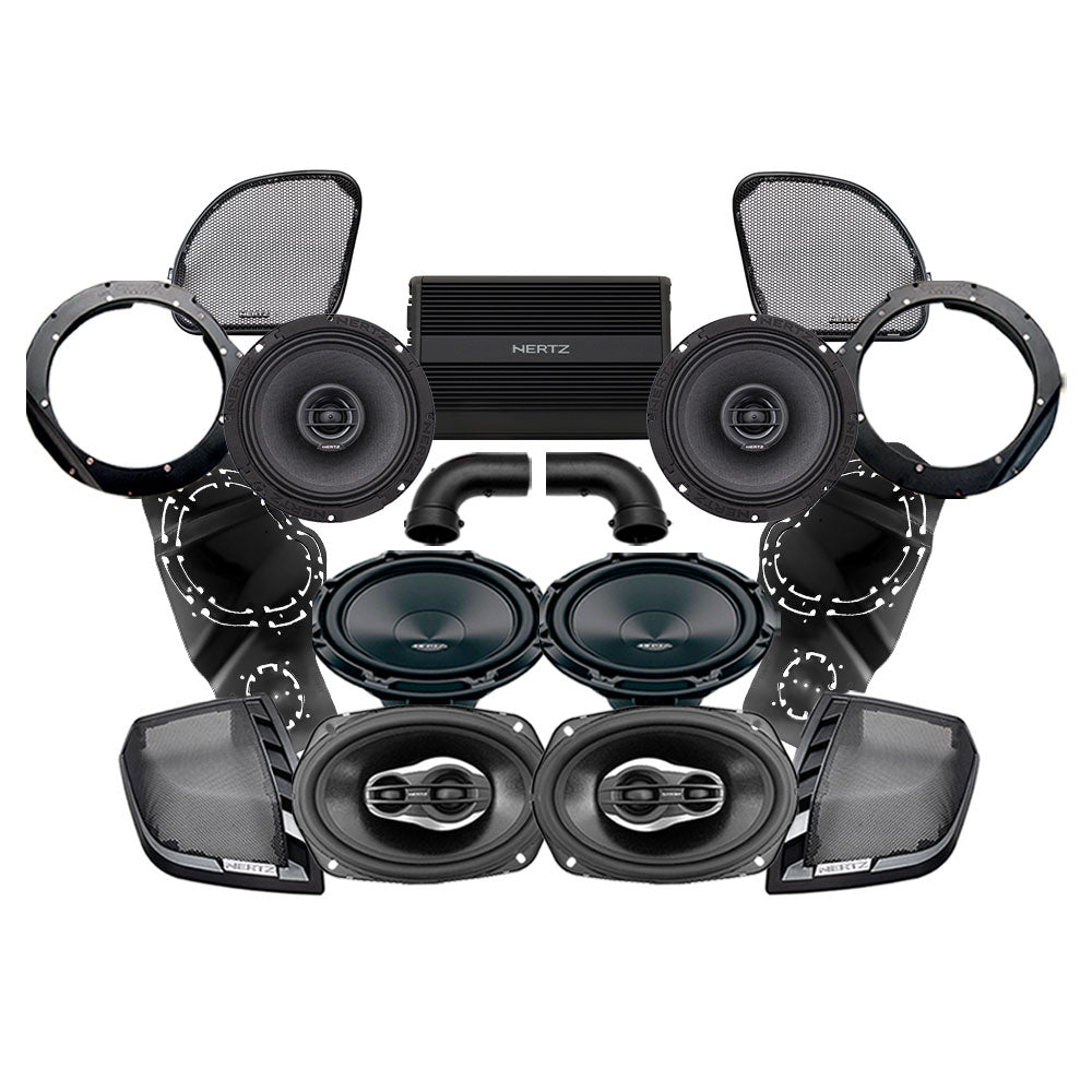 Hertz Stage 4 Plug & Play Amp, Speaker and Subwoofer Package For 2015-2023 Harley Davidson® Road Glide with Factory or Existing SoundStream Reserve Radios