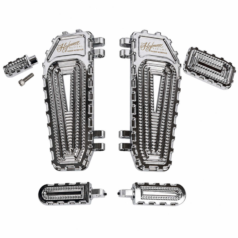 Hofmann Designs X Khrome Werks Foot Control Kit with Passenger Pegs or Mini Boards for Select '99-26 Harley Davidson Touring Motorcycles