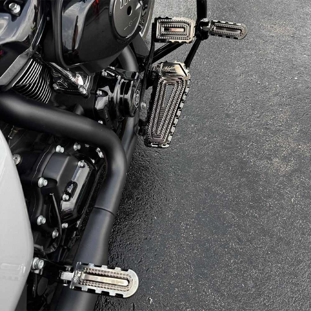 Hofmann Designs X Khrome Werks Foot Control Kit with Passenger Pegs or Mini Boards for Select '99-26 Harley Davidson Touring Motorcycles