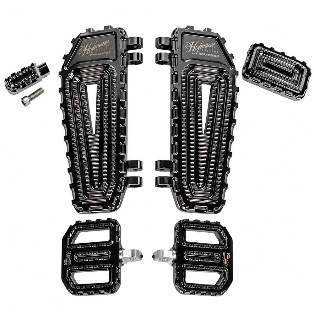 Hofmann Designs X Khrome Werks Foot Control Kit with Passenger Pegs or Mini Boards for Select '99-26 Harley Davidson Touring Motorcycles