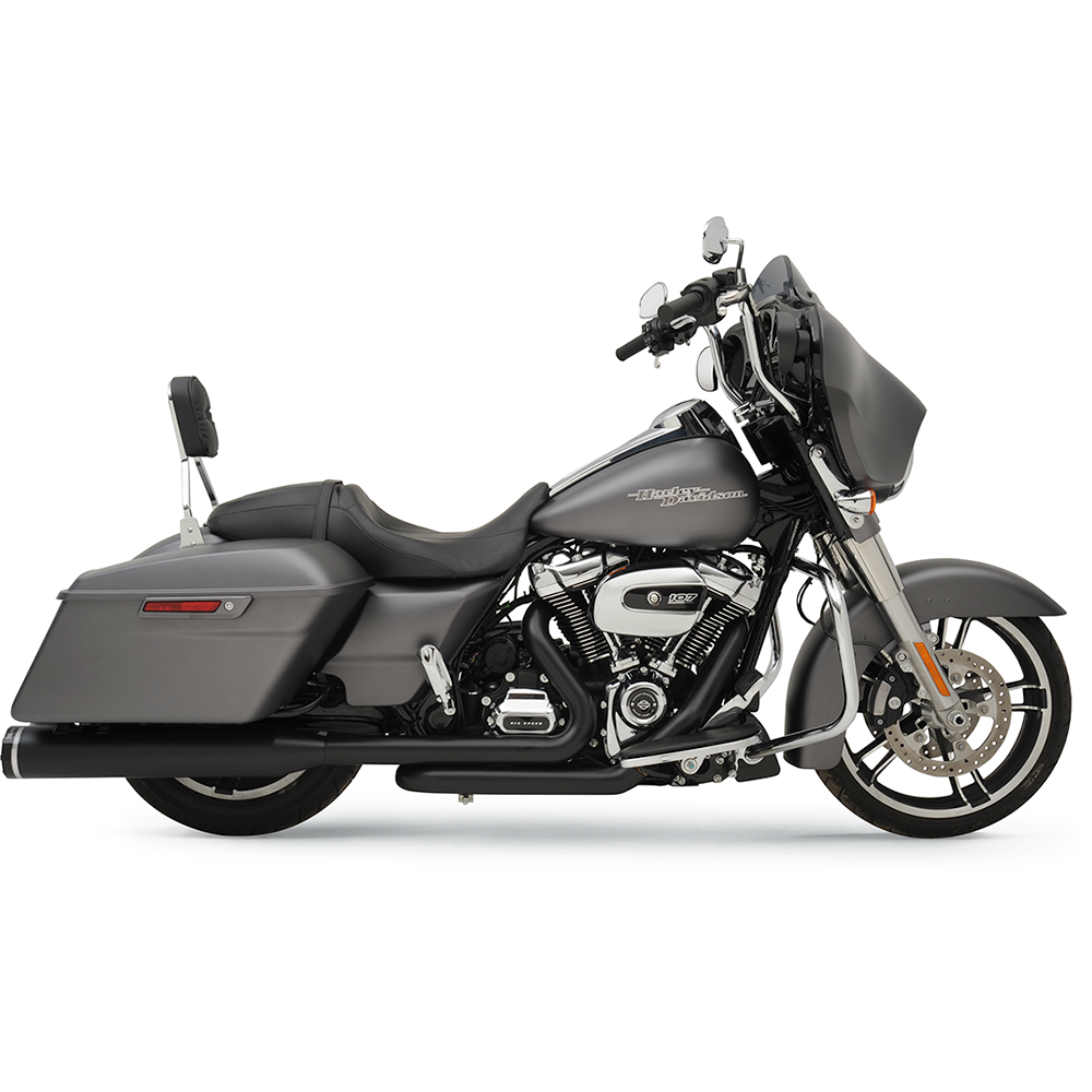 Khrome Werks 1800-2176 DOMINATOR 2:2 4.5" Mufflers w/ Tracer Tips, Black For Harley Davidson® Touring 2017-2026 ( 201810A )