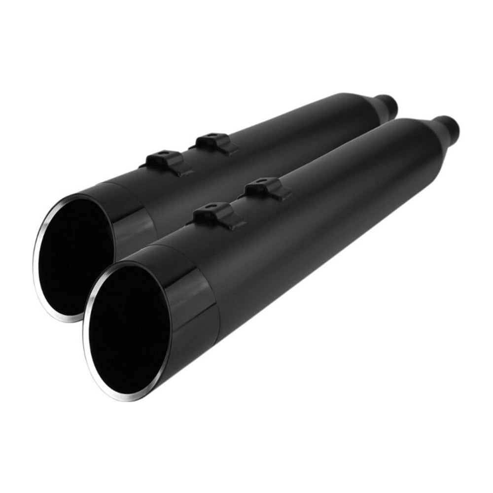 Khrome Werks 202885 / 1801-1447 HP-Plus 4.5" Black / With Edge Tip Slip-On Mufflers For Harley Touring 2017-2024 ( 18011447 )