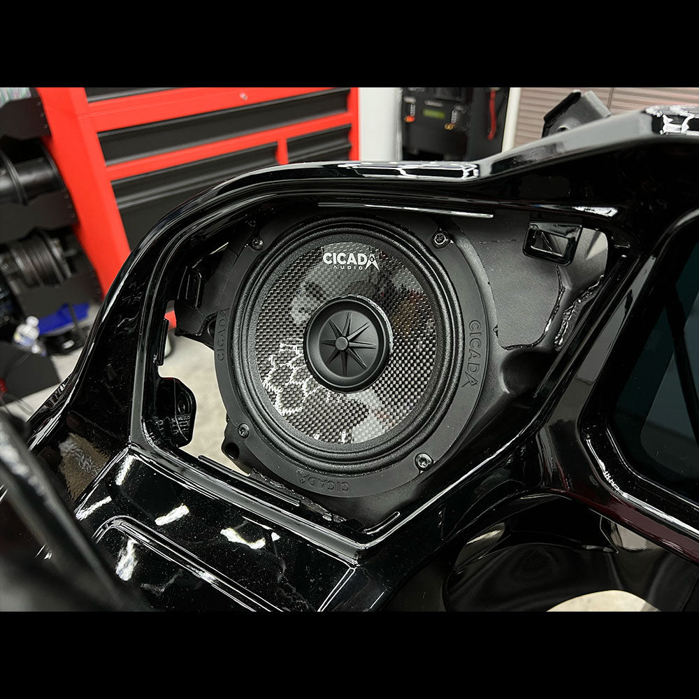 Cicada Audio CM/CXK Premium A2B Stage 4 Plug & Play Amp And Speaker Package For 2024-Up Harley Davidson® Road Glide Base Models