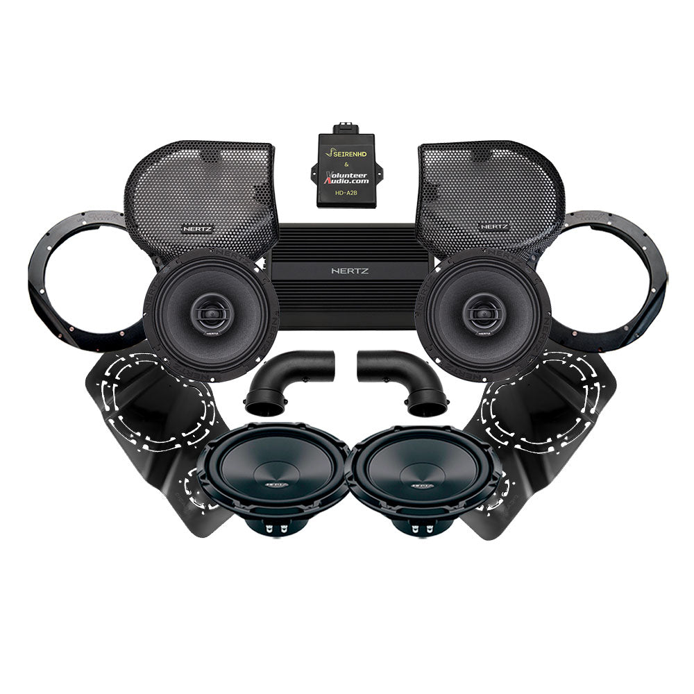 Hertz A2B Stage 2 Ultimate Plug & Play Amp And Speaker Package with Subwoofer Kit For 2024-Up Harley Davidson® Street Glide Base Models & 2025 Street Glide Ultra Motorcycles