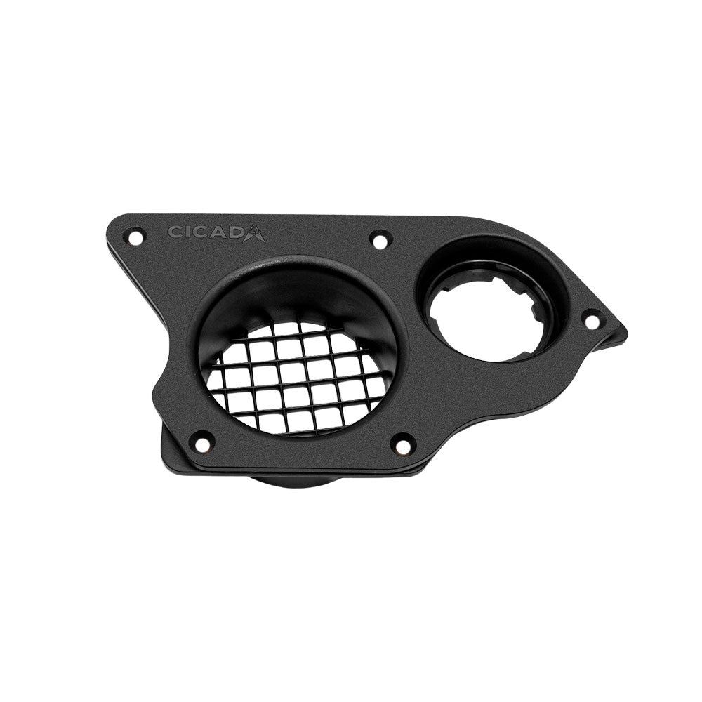 Cicada Audio 24HDPORT3 3" Right Angles Port with Pass-Through Plugs for 2024-Up Harley Davidson® Motorcycles