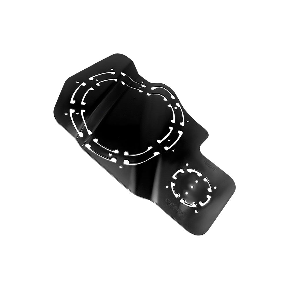 Cicada Audio Saddlebag Cutting Template and 8" or 10" Mid-Bass Mounting Ring and Grille Kits for 2024-Up Harley Davidson® Base Model Motorcycles