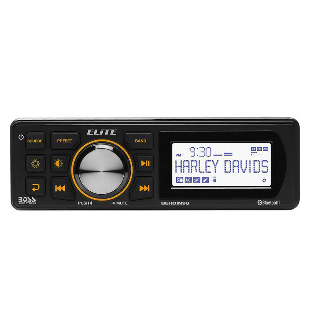BOSS Audio Elite BEHDIN98 Multimedia Receiver for 1998-2013 Harley-Davidson® Touring Motorcycles