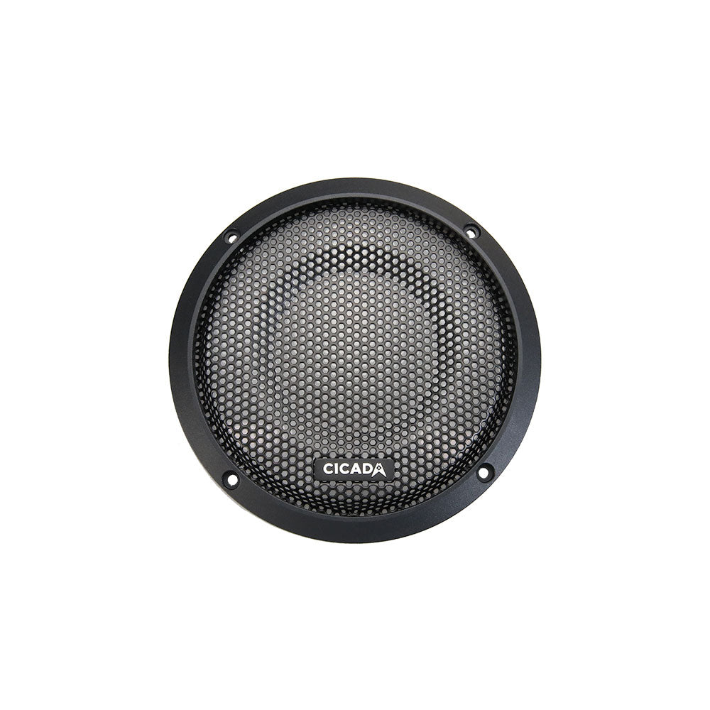 Cicada Audio CBG65L 6.5" Lip Style Black Aluminum Ring Billet Grilles for 2014-2023 Harley Davidson® Motorcycles