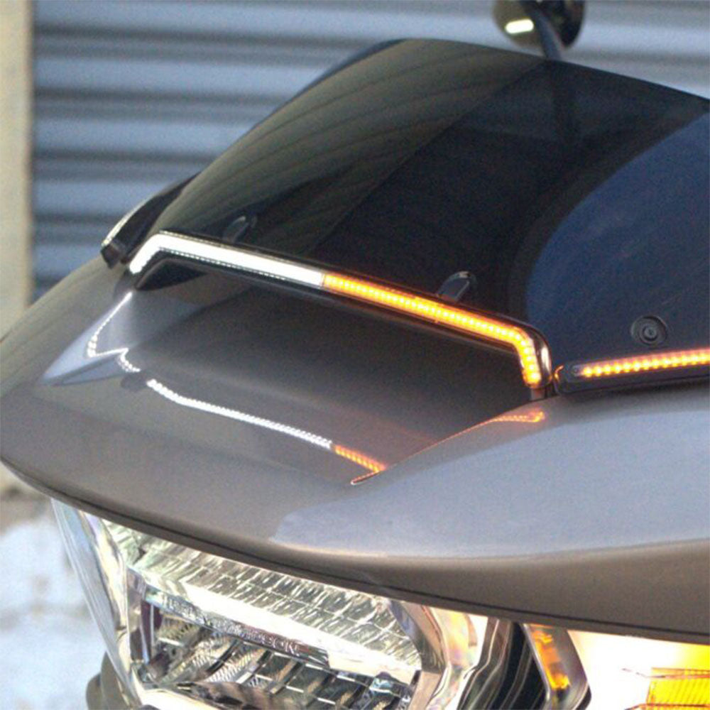 Custom Dynamics LED Center Fairing Vent Trim with Turn Signals with Wiring for 2023.5 -Up Harley-Davidson® Road Glide Motorcycles
