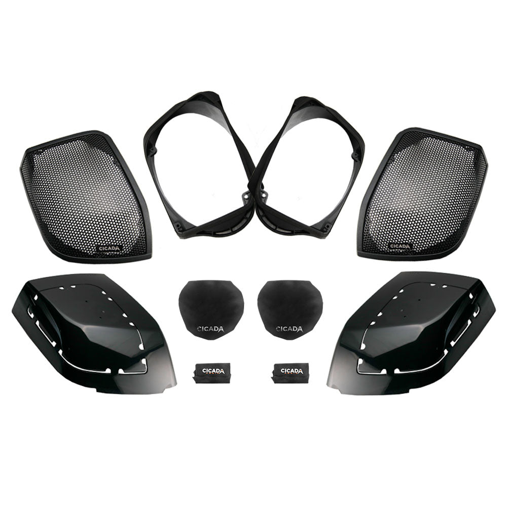 Cicada Audio CXK Stage 4 Plug & Play Amp And Speaker Package With Soundstream Reserve WHD14+ Radio For 2015-2023 Harley Davidson® Road Glide