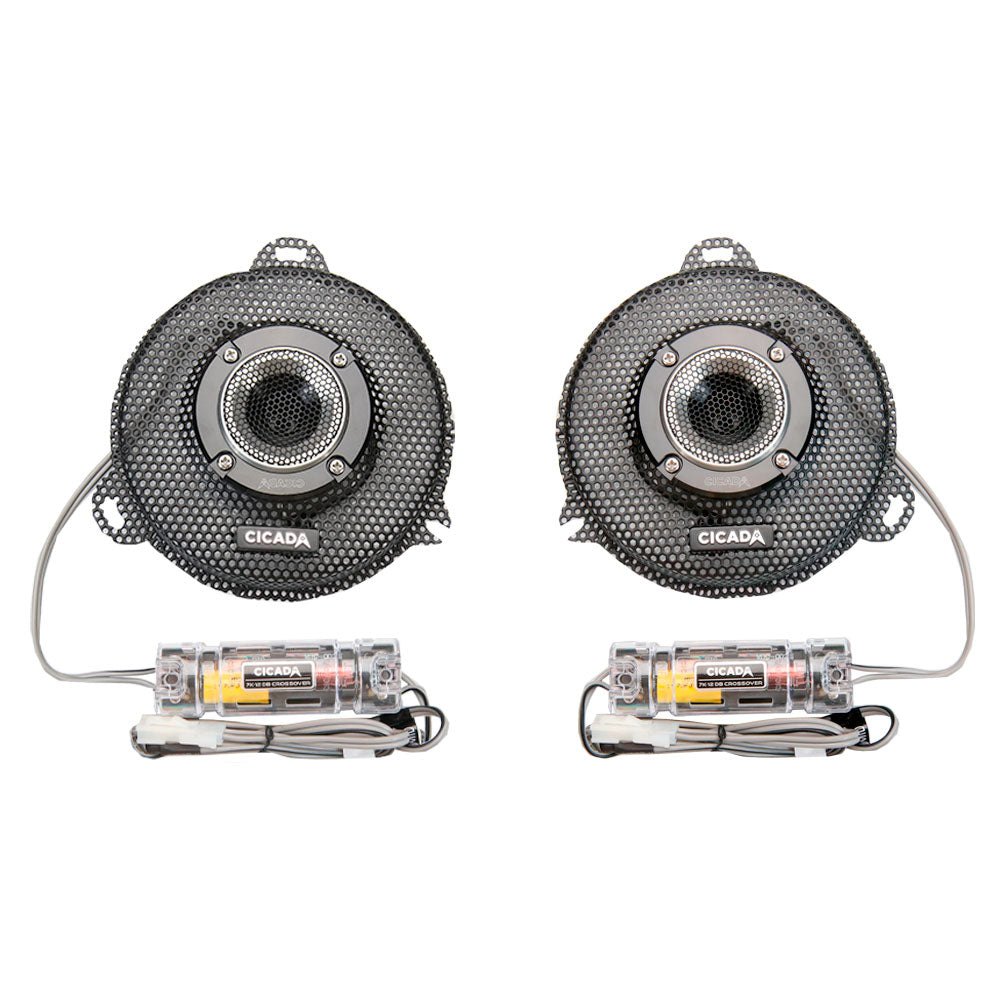 Cicada Audio CHDSGGTK Upper Fairing Grilles with RR075T Tweeters for 2014-2023 Harley Davidson® Street Glide Motorcycles