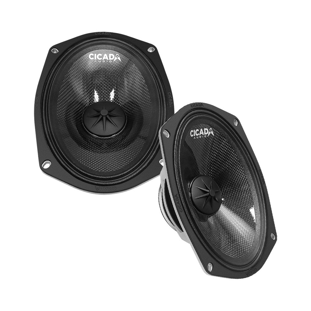 Cicada Audio CM69.4X 6x9" 4-Ohm Mid-Bass Component Speakers for Rear Locations on Harley Davidson® Motorcycles
