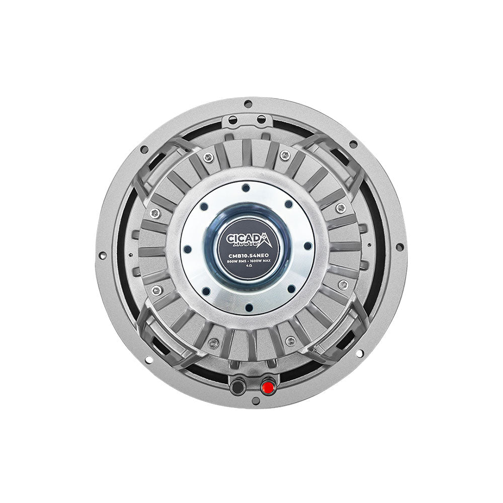 Cicada Audio CMB10.S4NEO 4-Ohm 10" Pro Mid-Bass Driver with CMC and NEO Technology for Saddlebag Lid Locations on Harley Davidson® Motorcycles
