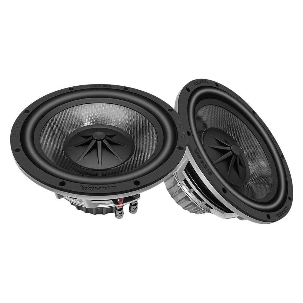 Cicada Audio CMB10.S4NEO 10" Speakers with 14HDRING10 Saddlebag Mounting and 14HDRINGT Template Kit for 2014-2023 Harley Davidson® Touring Motorcycles
