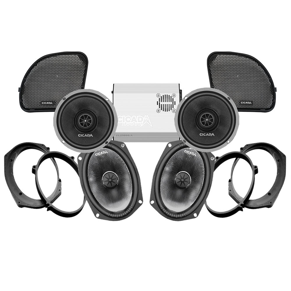 Cicada Audio CXX / CMB Stage 4 Plug & Play Amp and Speaker Package For 2015-2021 Harley Davidson® CVO Road Glide with Factory or Existing Soundstream Reserve Radios