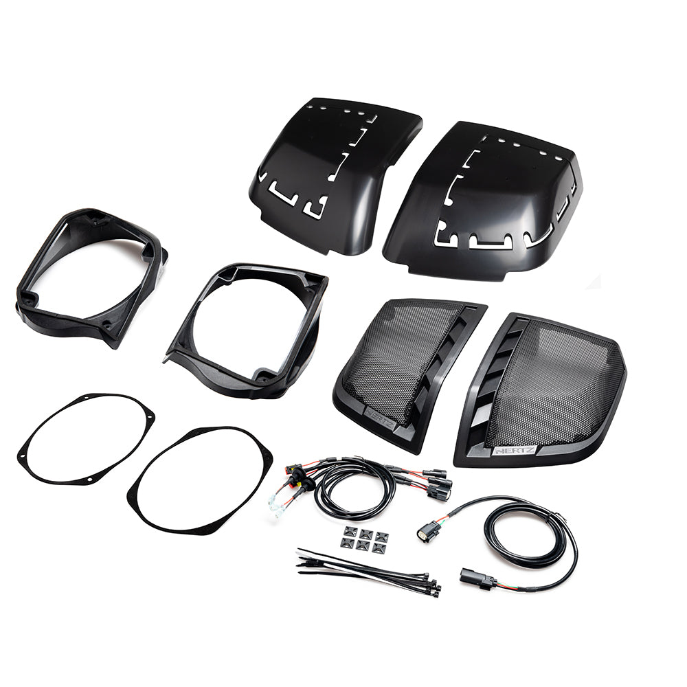 Hertz Stage 4 Plug & Play Amp And Speaker Package With SoundStream Reserve WHD14+ Radio For 2014-2025 Harley Davidson® Electra Glide Standard & Electra / Road Glide Police Motorcycles