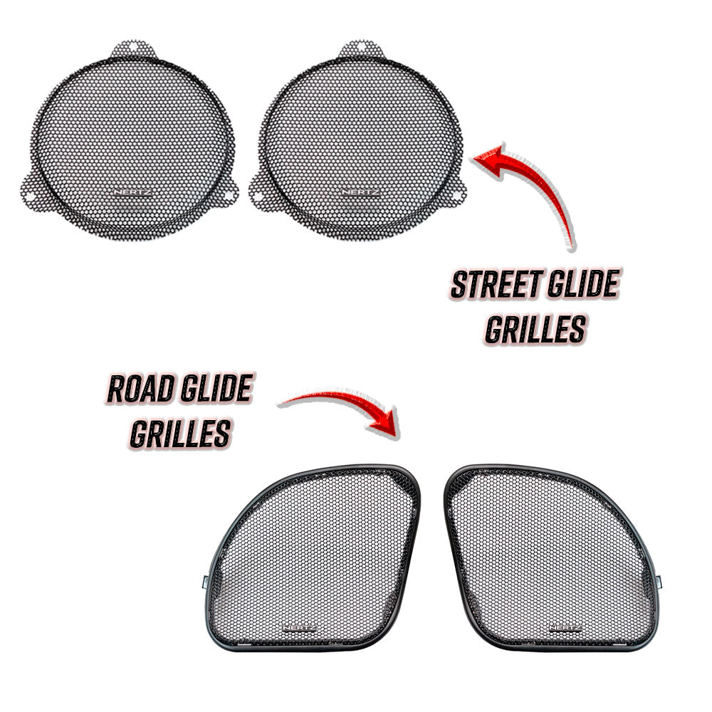 Hertz Stage 4 Plug & Play Amp And Speaker Package With SoundStream Reserve WHD14+ Radio For 2014-2025 Harley Davidson® Electra Glide Standard & Electra / Road Glide Police Motorcycles