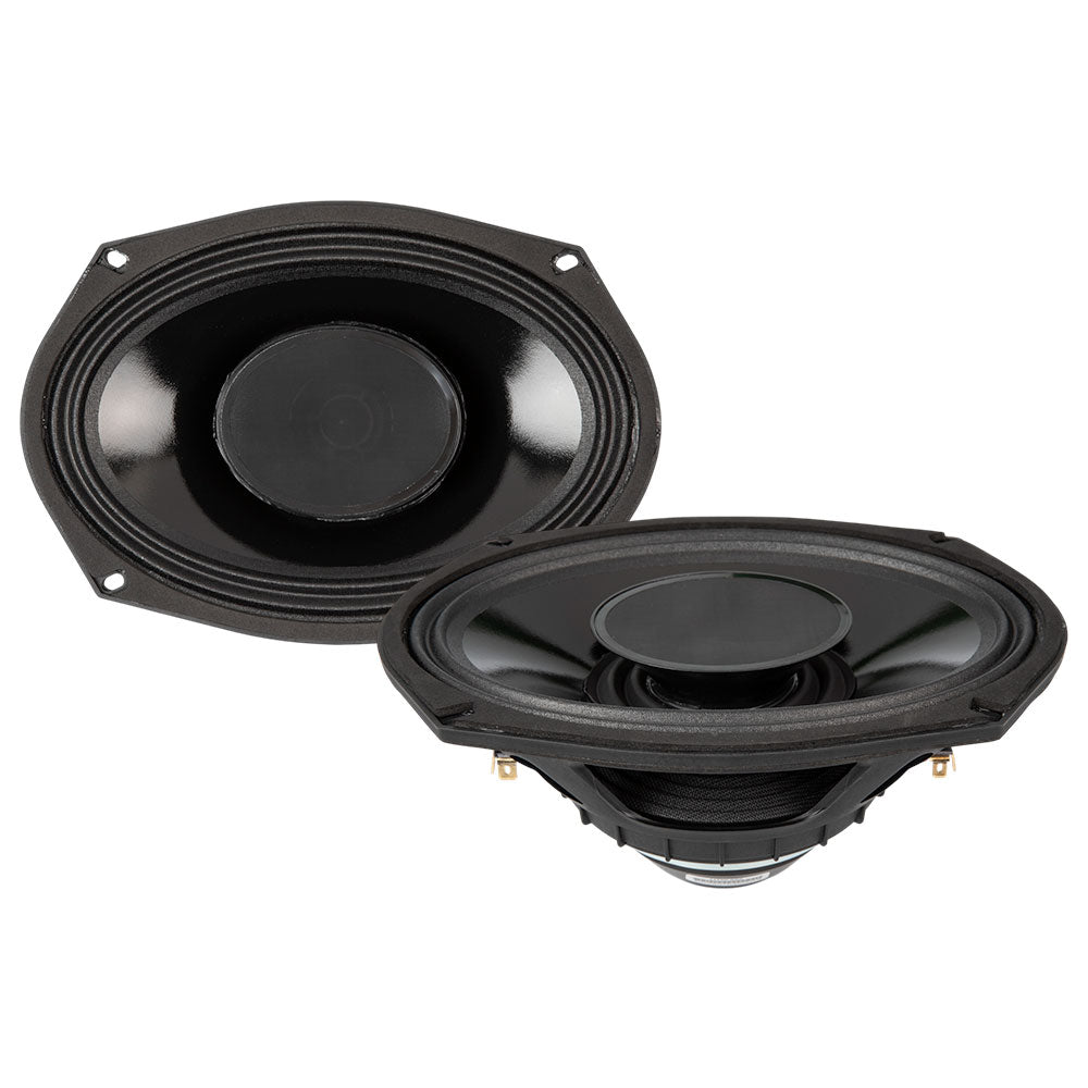Precision Power HTW.694 6"x9” Weather Resistant 4 Ohm Horn-Loaded Speakers for Saddlebag Lid Locations on 1998-2025 Harley Davidson® Motorcycles