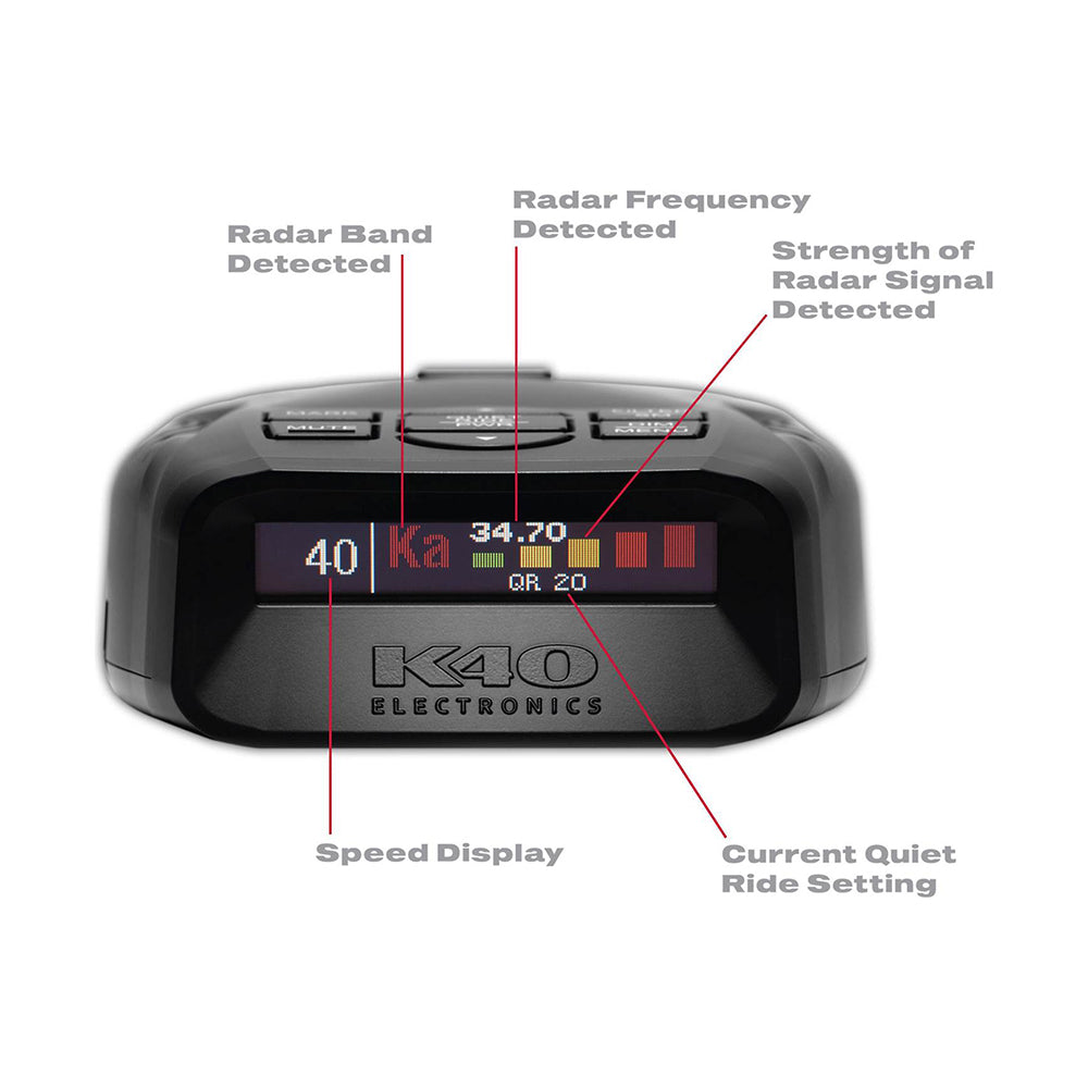 K40 Platinum100 Portable Radar Detector with GPS and Remote Control