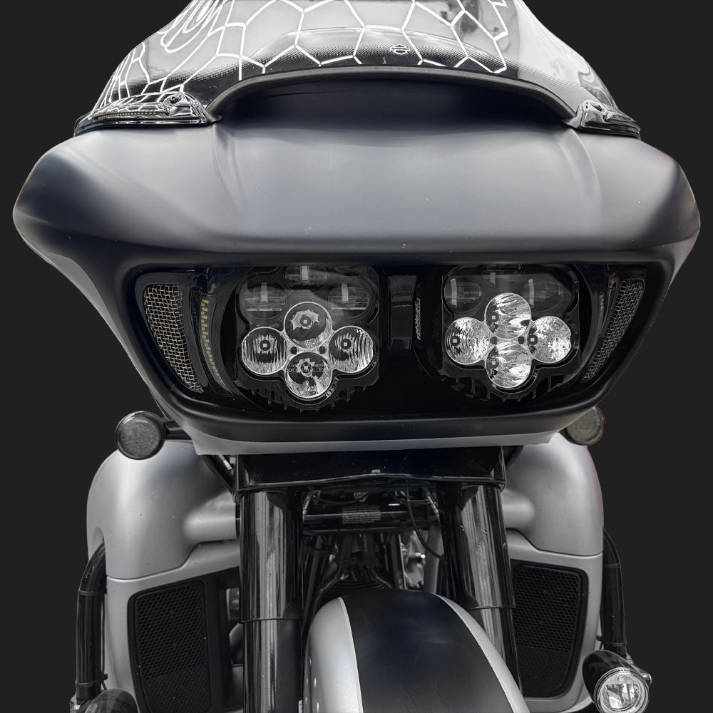 Custom Dynamics Shark Demon SD2-RG-WW Performance LED Headlight Kit for 2015-2023 Harley Davidson® Road Glide Motorcycles ( 20012790 )