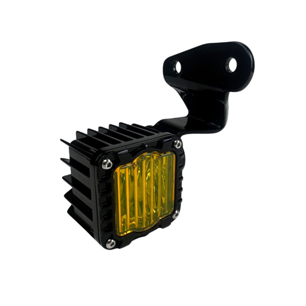 Custom Dynamics Shark Demon® SD-23RG-FT-YB Yellow LED Front Turn Signals for 2023-Up Harley Davidson® Road Glide Motorcycles