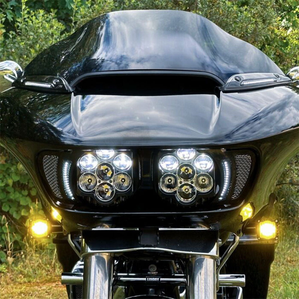 Custom Dynamics Shark Demon LED Front Turn Signals for 2015-2023 Harley Davidson® Road Glide Motorcycles