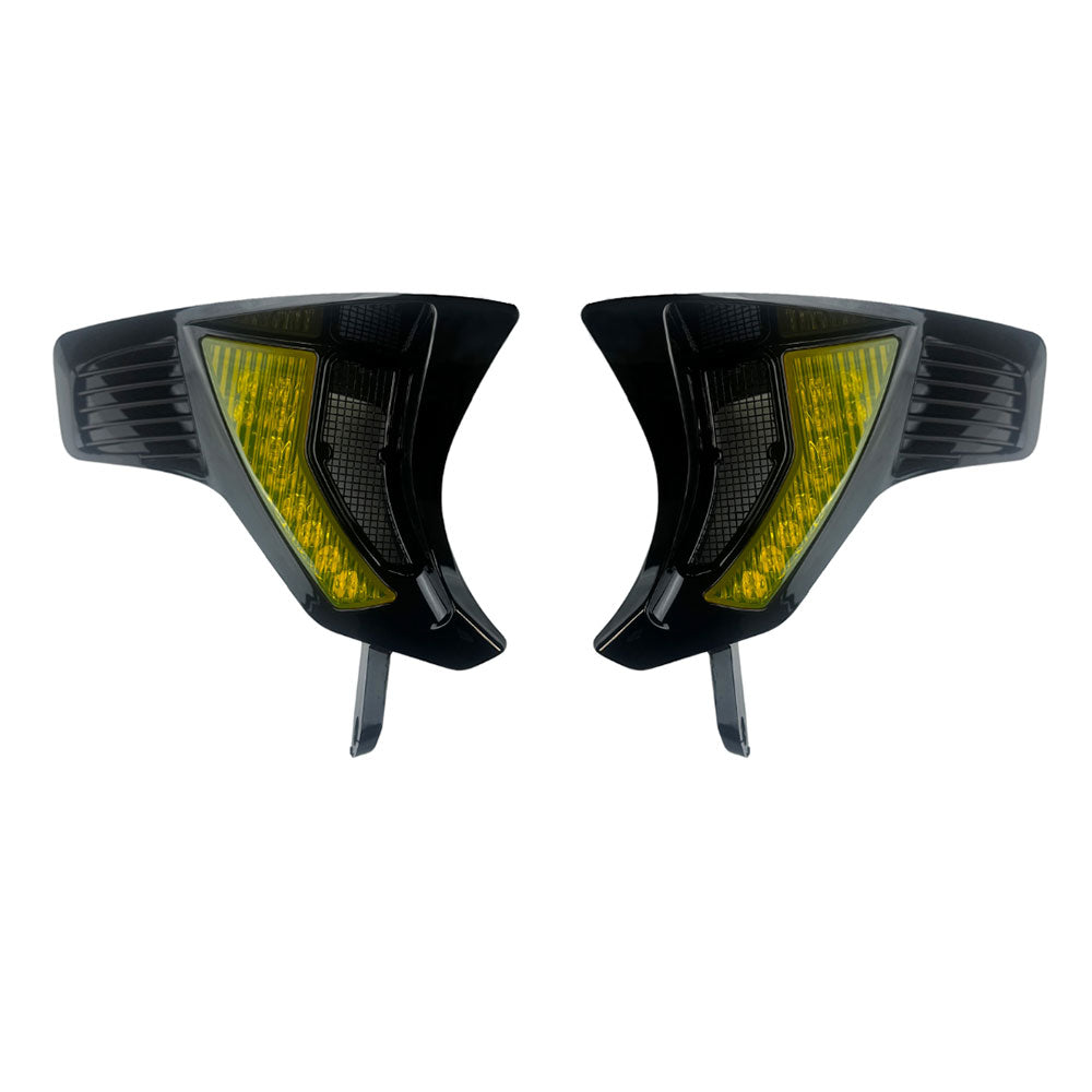 Custom Dynamics SD-RG23-VTS-AB / 2040-3444 Front Turn Signal Vent Upgrades for Shark Demon® Headlight Kits for 2023.5-2025 Harley Davdison® Road Glides
