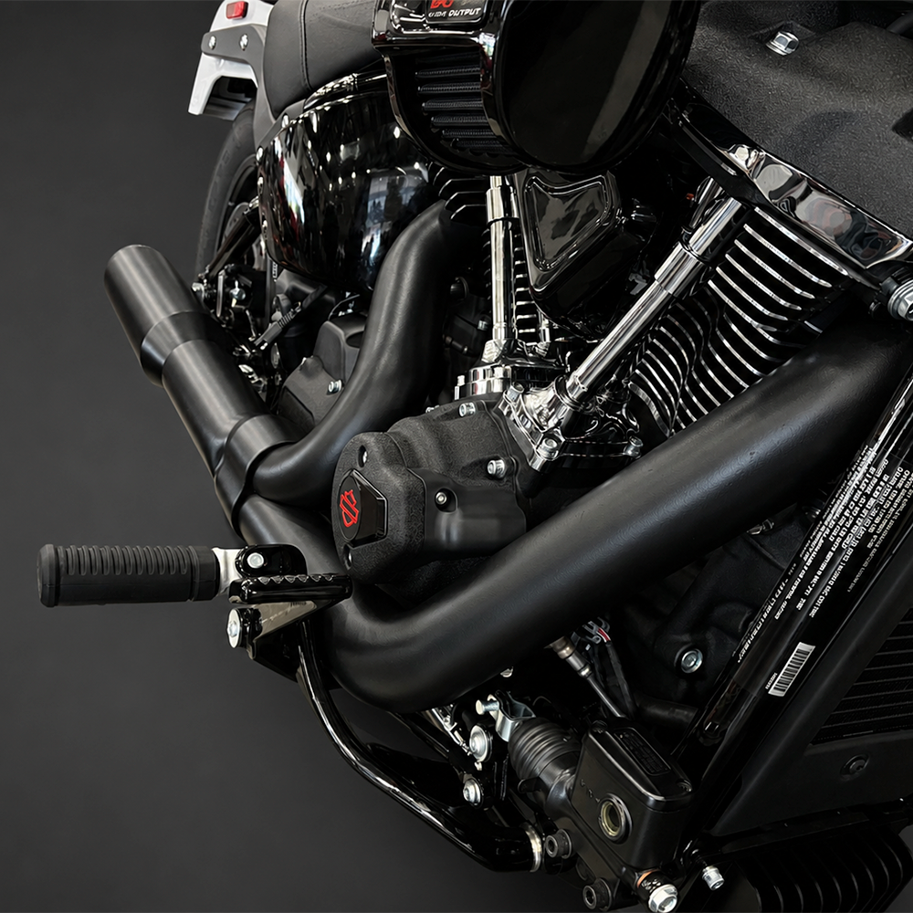 Khrome Werks M8 Softail Pro Street Mid-Length 2-into-1 Exhaust System for 2025-Up Harley Davidson® Street Bob, Lower Rider S, and Low Rider ST Motorcycles