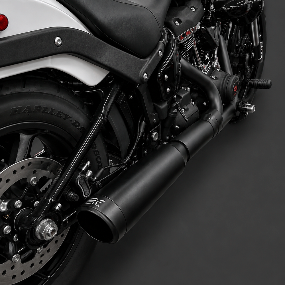 Khrome Werks M8 Softail Pro Street Mid-Length 2-into-1 Exhaust System for 2025-Up Harley Davidson® Street Bob, Lower Rider S, and Low Rider ST Motorcycles