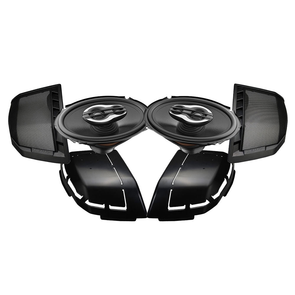 Hertz SX690H NEO 6x9" Speakers & HD24H Cut Kit with Rear Harnessing for 2024-Up Harley Davidson® Touring Base and CVO ST Models
