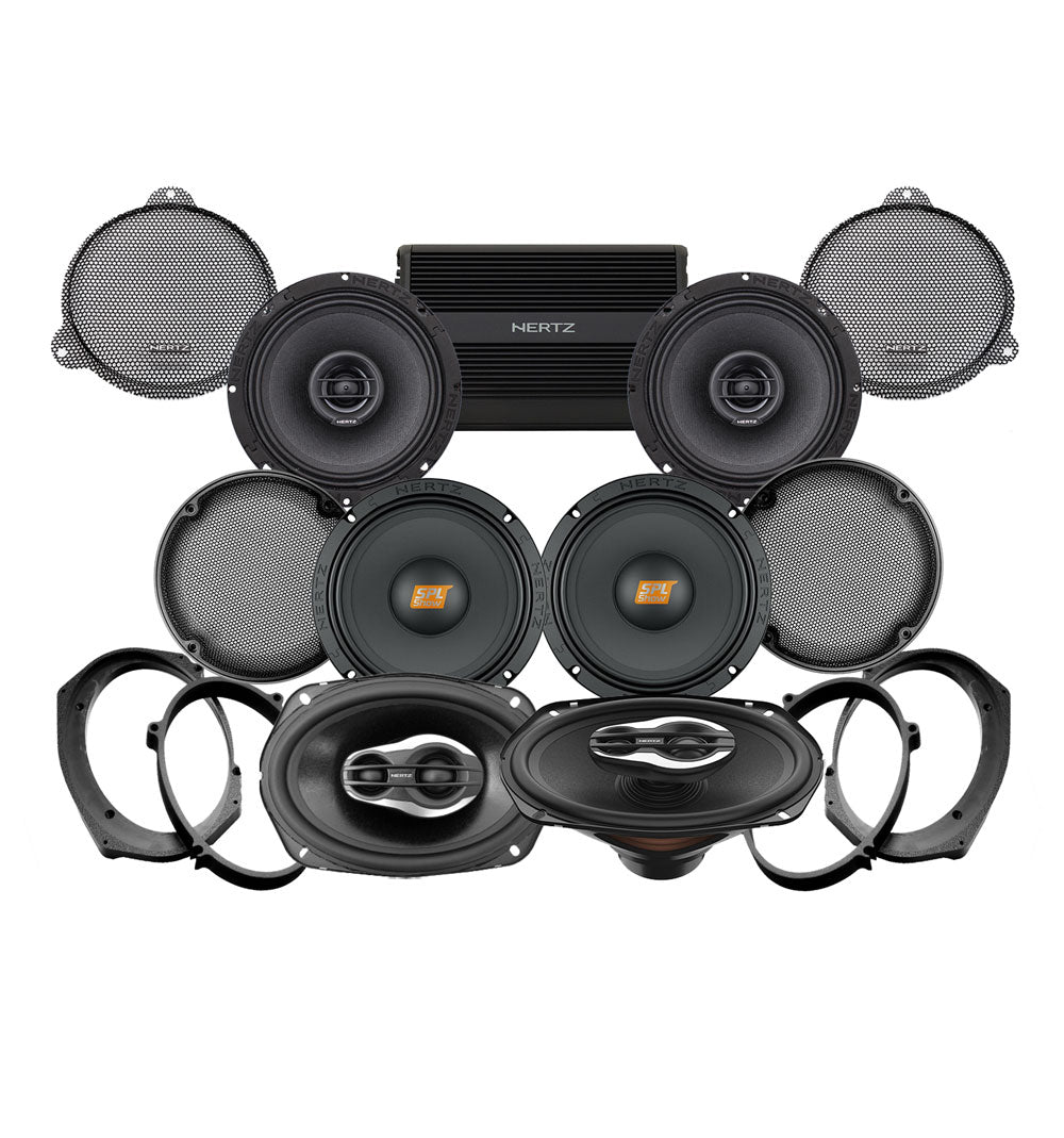 Hertz Stage 6 Plug & Play Amp and Speaker Package For 2014-2021 Harley Davidson® CVO Street Glide with Factory or Existing Soundstream Reserve Radios