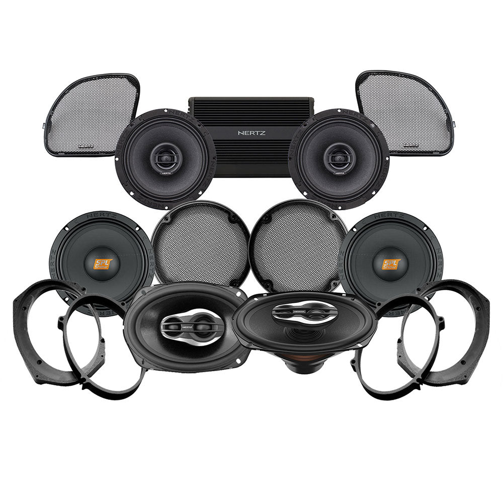 Hertz Stage 6 Plug & Play Amp and Speaker Package For 2015-2021 Harley Davidson® CVO Road Glide with Factory or Existing Soundstream Reserve Radios