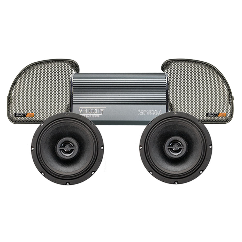Velocity Stage 2 Plug & Play Amp and Speaker Package For 2015-2023 Harley Davidson® Road Glide with Factory or Existing SoundStream Reserve Radios