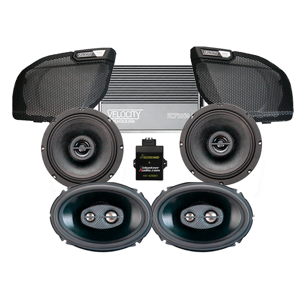 Velocity Premium A2B Stage 4 Plug & Play Amp And Speaker Package For 2023.5-Up Harley Davidson® CVO Road Glide Motorcycles