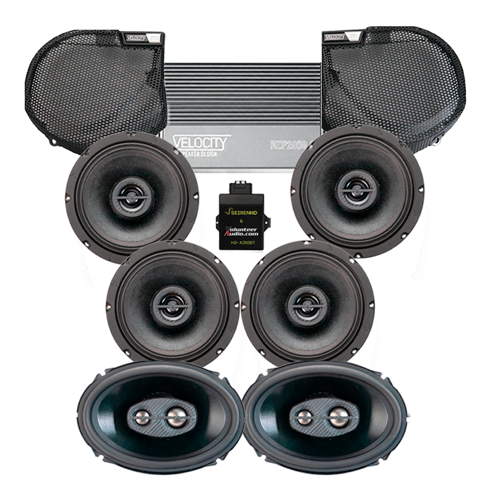 Velocity Premium A2B Stage 6 Plug & Play Amp And Speaker Package For 2023.5-Up Harley Davidson® CVO Street Glide Motorcycles