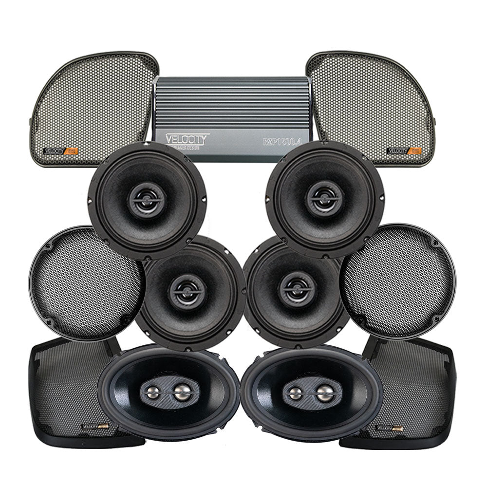 Velocity Stage 6 Plug & Play Amp and Speaker Package For 2015-2023 Harley Davidson® Road Glide with Factory or Existing SoundStream Reserve Radios