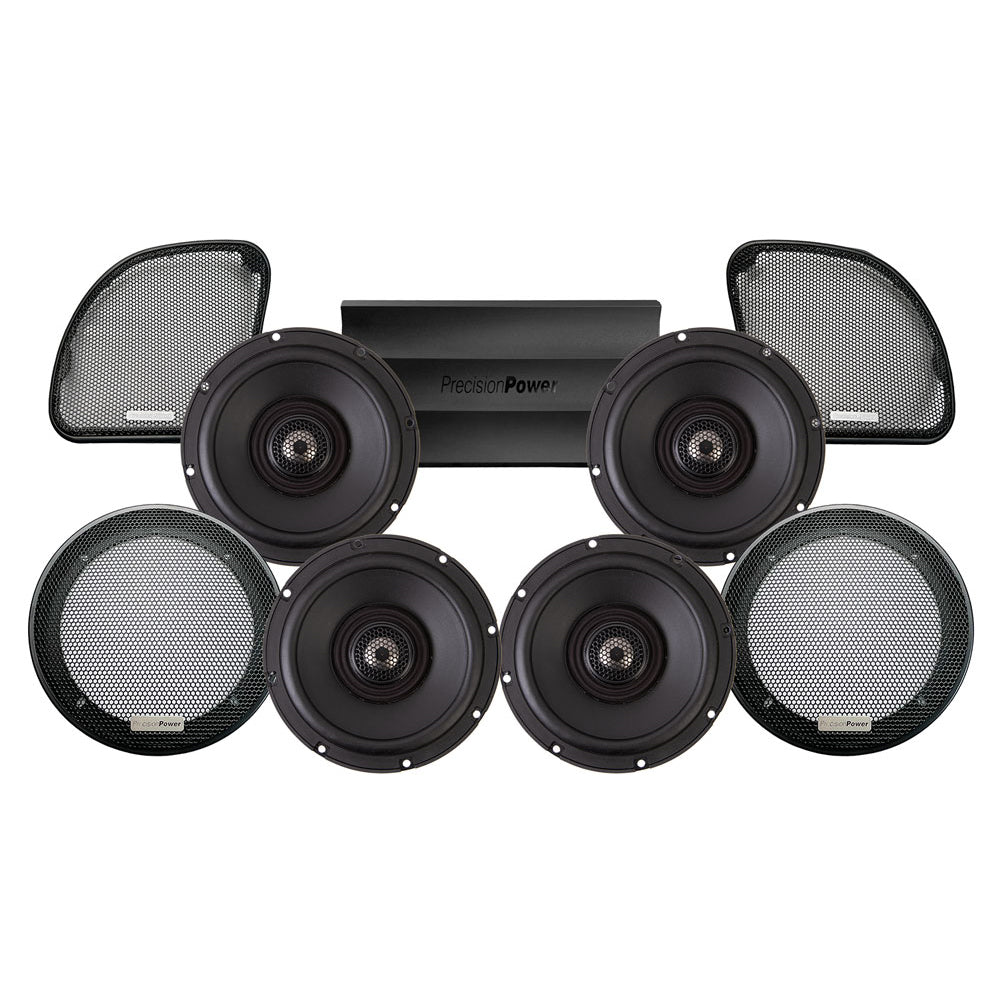Precision Power Stage 4 Plug & Play Amp and Speaker Package For 2015-2016 Harley Davidson® CVO Road Glide Ultra with Factory or Existing Soundstream Reserve Radios