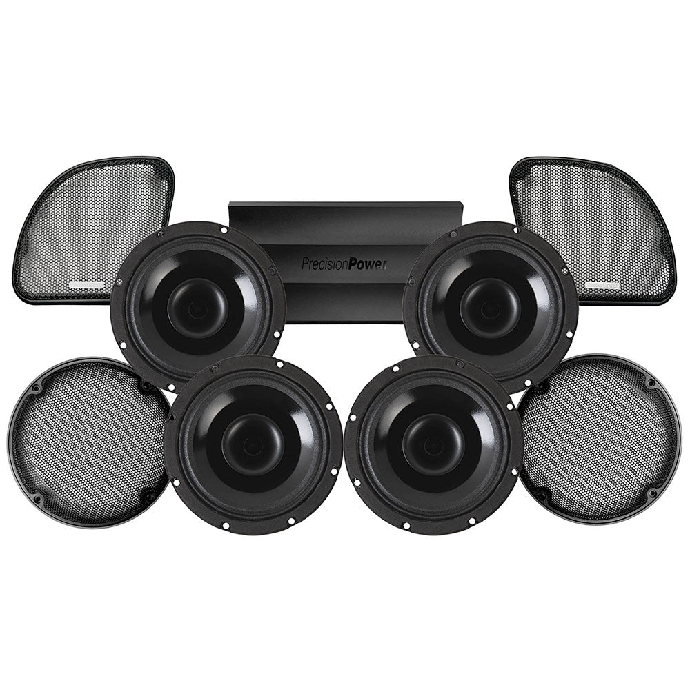 Precision Power HT Stage 4 Plug & Play Amp and Speaker Package For 2015-2023 Harley Davidson® Road Glide with Factory or Existing SoundStream Reserve Radios