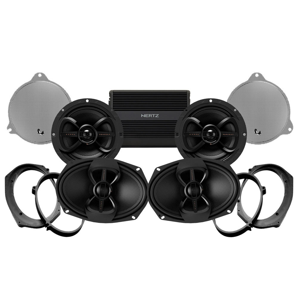 Infinity Stage 4 Plug & Play Amp and Speaker Package For 2014-2021 Harley Davidson® CVO Street Glide with Factory or Existing Soundstream Reserve Radios