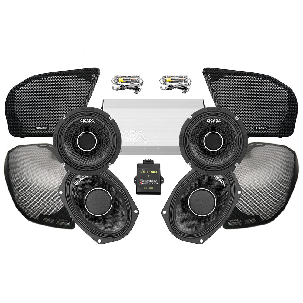 Cicada Audio CHX Premium A2B Stage 4 Plug & Play Amp And Speaker Package For 2024-Up Harley Davidson® Road Glide Base Models