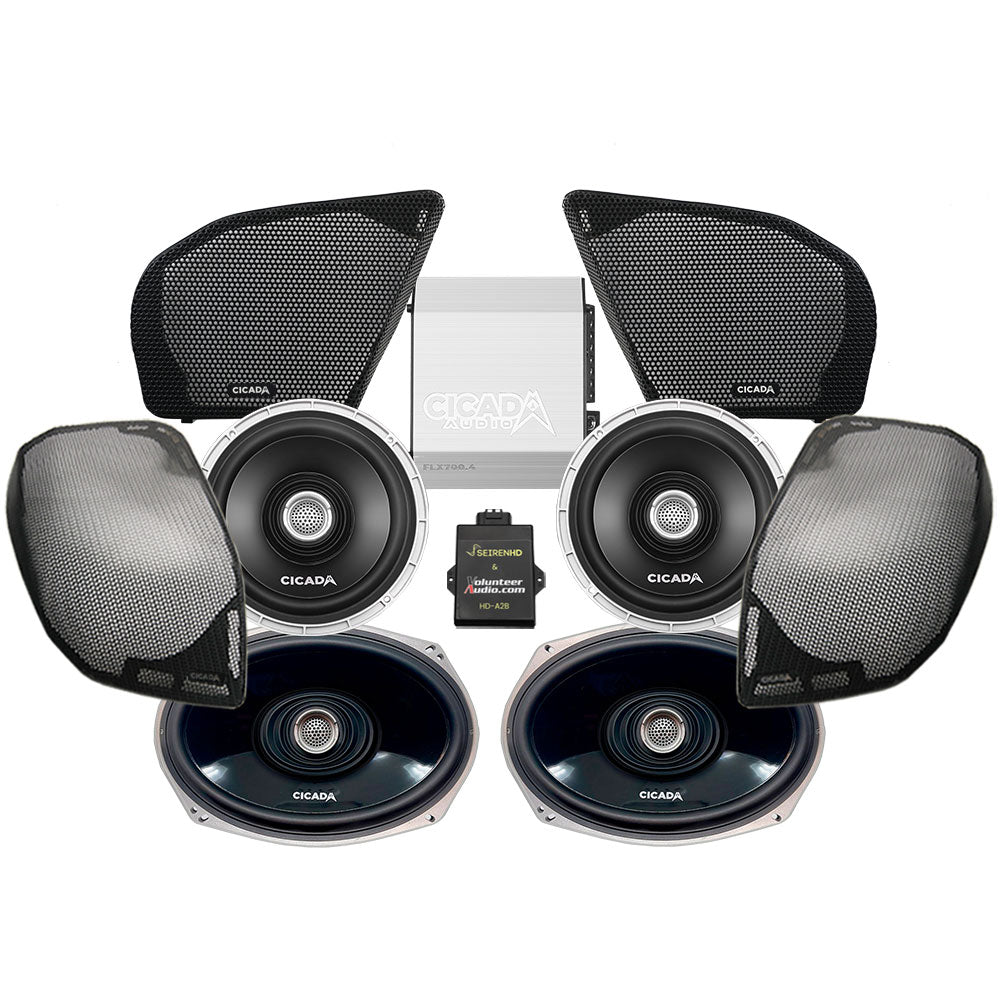 Cicada Audio CX Premium A2B Stage 4 Plug & Play Amp And Speaker Package For 2024-Up Harley Davidson® Road Glide Base Models and CVO Road Glide ST