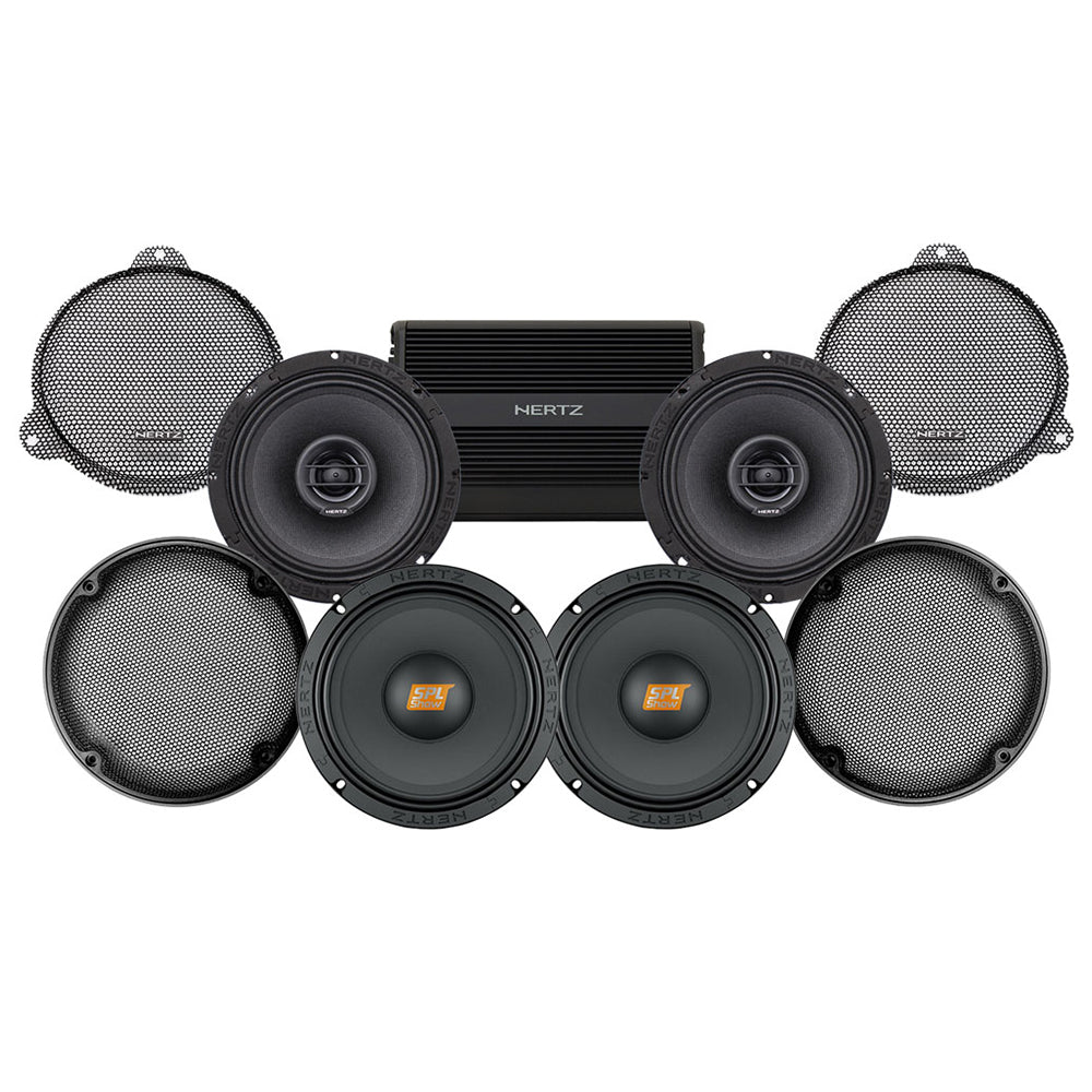 Hertz Stage 4 Plug & Play Amp and Speaker Package For 2020-2021 Harley Davidson® CVO Tri Glide with Factory or Existing Soundstream Reserve Radios