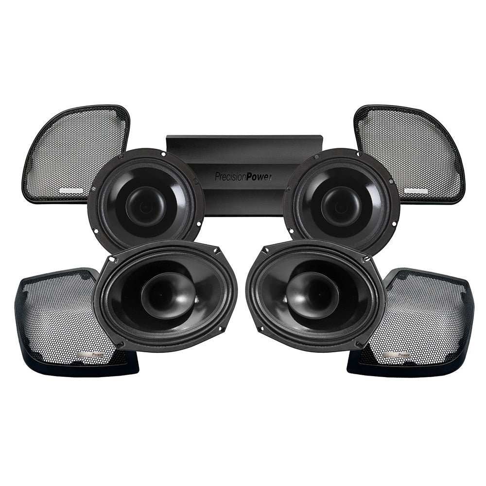 Precision Power HT Stage 4 Plug & Play Amp and Speaker Package For 2014-2023 Harley Davidson® Road Glide with Factory or Existing SoundStream Reserve Radios