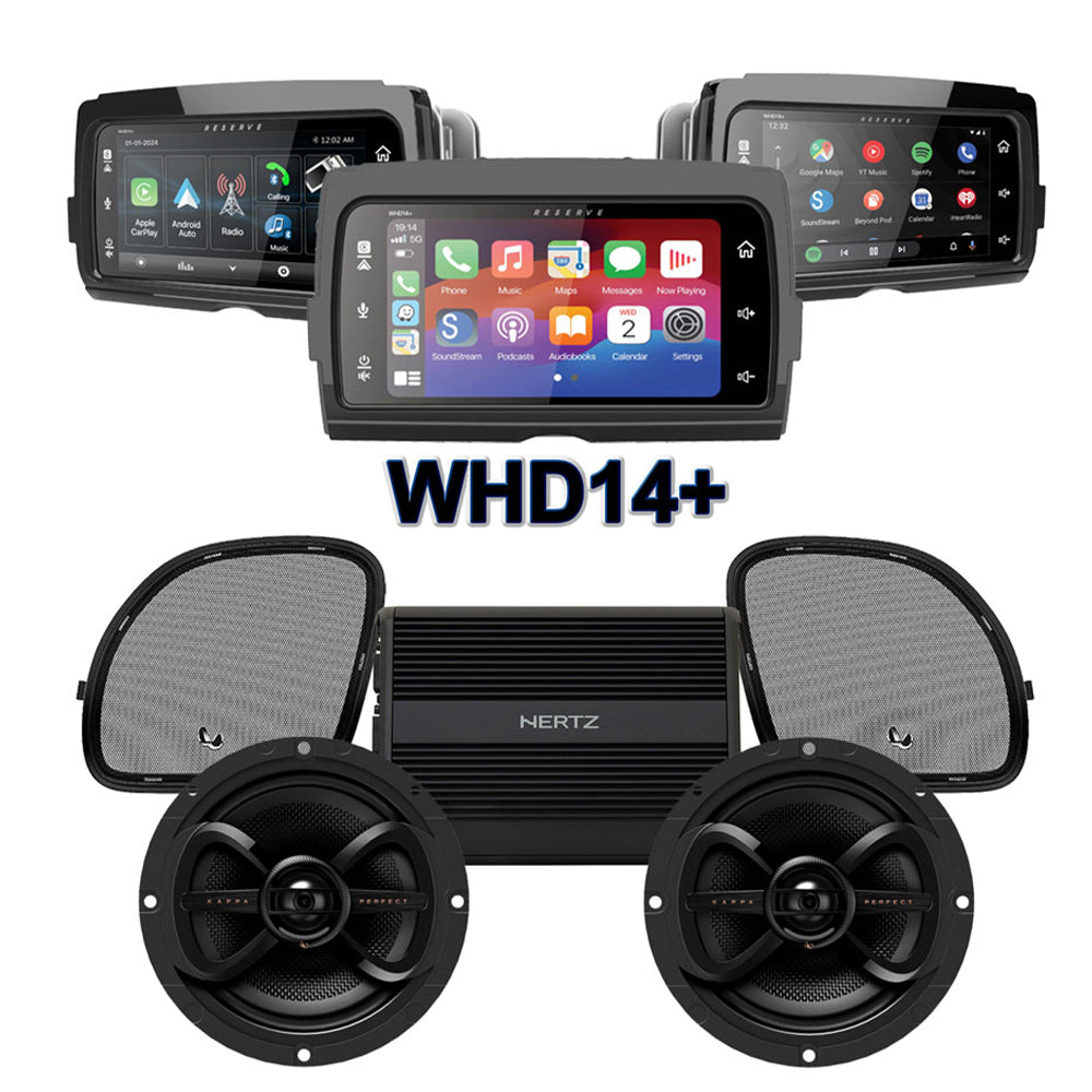 Infinity Stage 2 Plug & Play Amp and Speaker Package With Soundstream Reserve WHD14+ Radio For 2015-2023 Harley Davidson® Road Glide