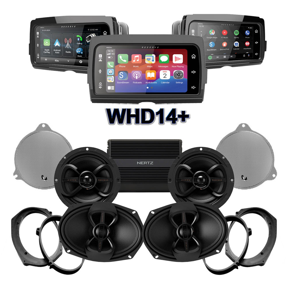 Infinity Stage 4 Plug & Play Amp And Speaker Package With Soundstream Reserve WHD14+ Radio For 2014-2021 Harley Davidson® CVO Road Glide