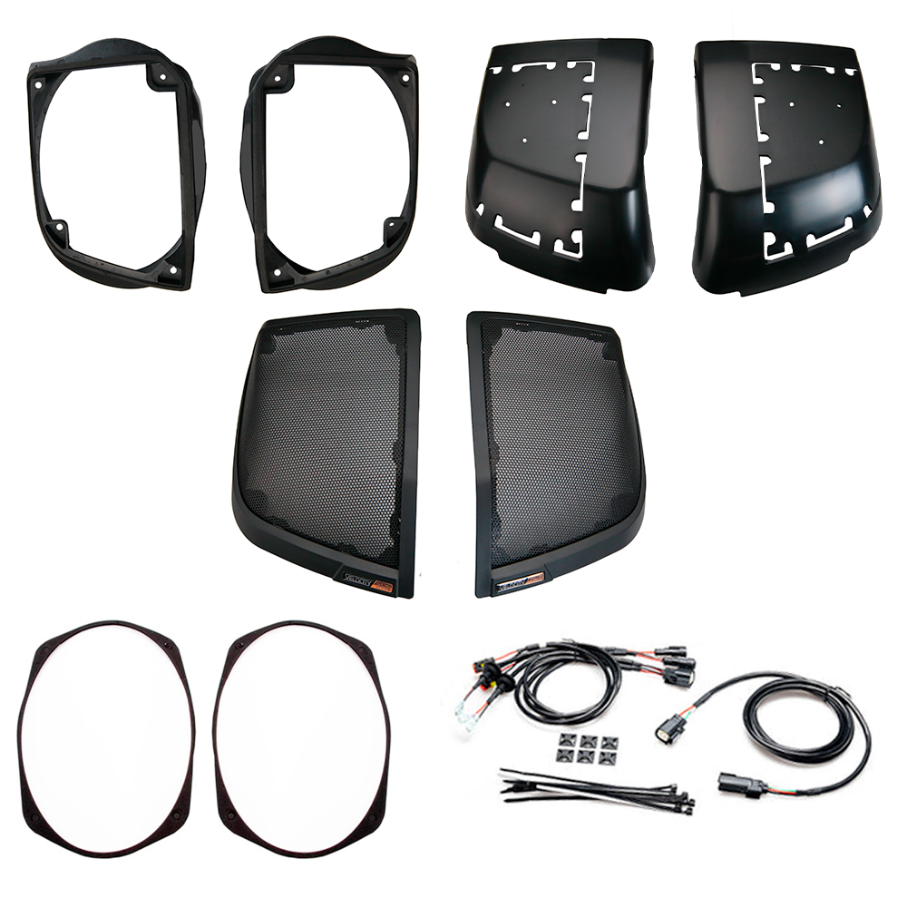 Velocity Stage 4 Plug & Play Amp And Speaker Package With Soundstream Reserve V2 Radio For 2014-2023 Harley Davidson® Street Glide, Electra Glide, And Ultra