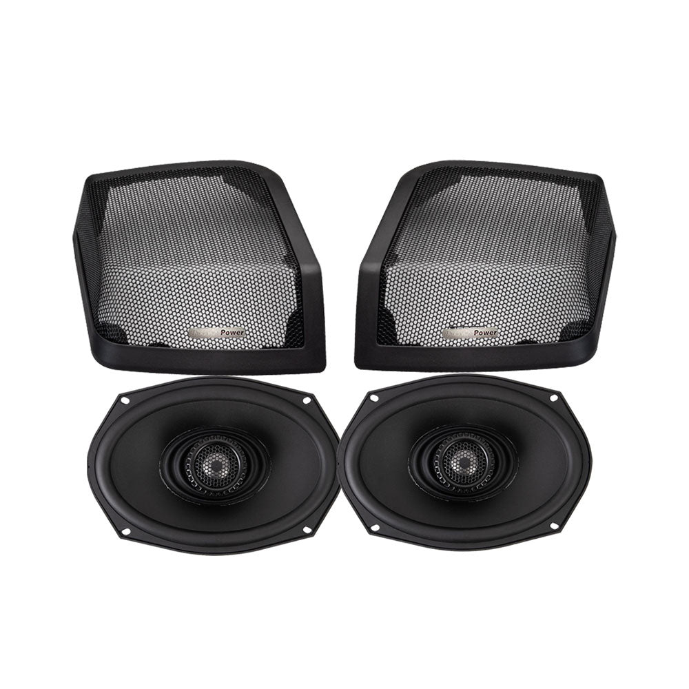 Precision Power MAS.694 6×9″ Speakers & HD14.SBS Cut Kit With Rear Harnessing For 2014-2023 Harley Davidson®