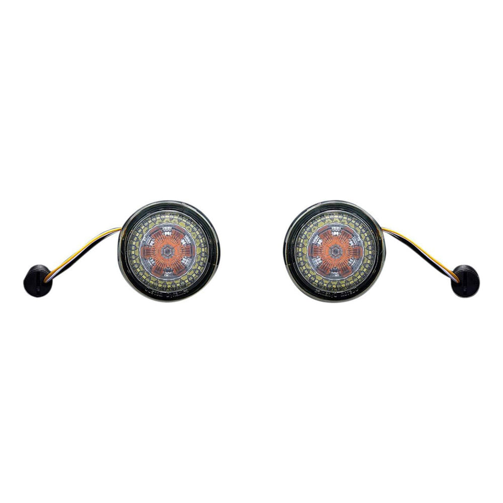 Custom Dynamics PB-AW-1157 PROBEAM Amber/White Front LED Bullet Turn Signals for 2014-2023 Harley Davidson® Street Glide and Road Glide Motorcycles ( 20201602 )