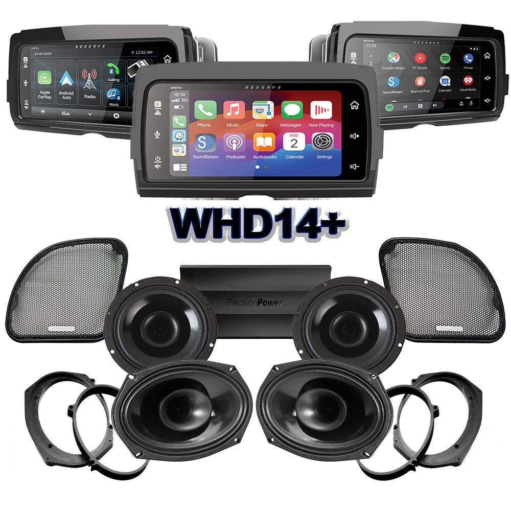 Precision Power HT Stage 4 Plug & Play Amp and Speaker Package With Soundstream Reserve WHD14+ Radio For 2014-2020 Harley Davidson® CVO Road Glide