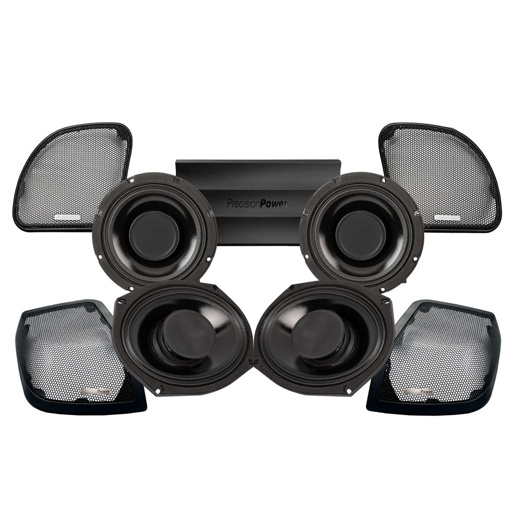 Precision Power HTW Stage 4 Plug & Play Amp and Speaker Package For 2015-2023 Harley Davidson® Road Glide with Factory or Existing SoundStream Reserve Radios